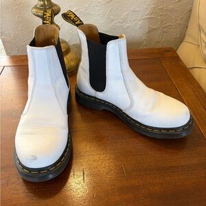 Dr. Martens Tan and Black Chelsea Boots woman’s 8